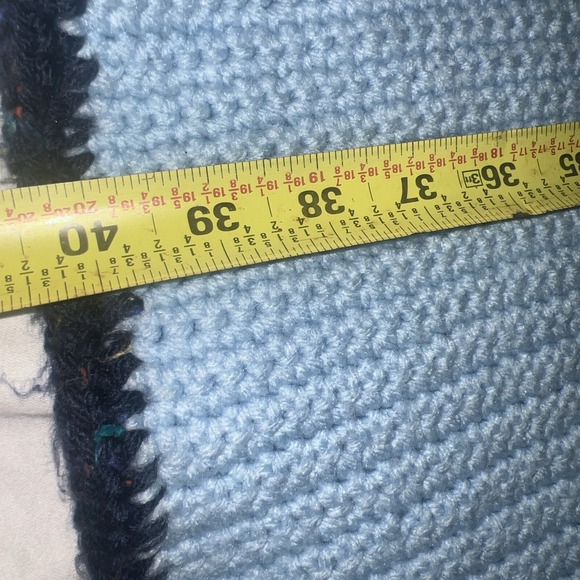 Handmade Thomas The Tank Engine Crochet Blanket Throw Blue Train - Picture 8 of 10